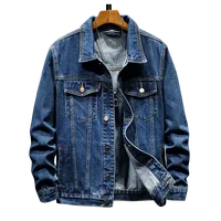 

2019 New style Casual Denim Motorcycle Jacket wholesale Plus Size Cowboy cotton warm washed button winter jeans jackets men