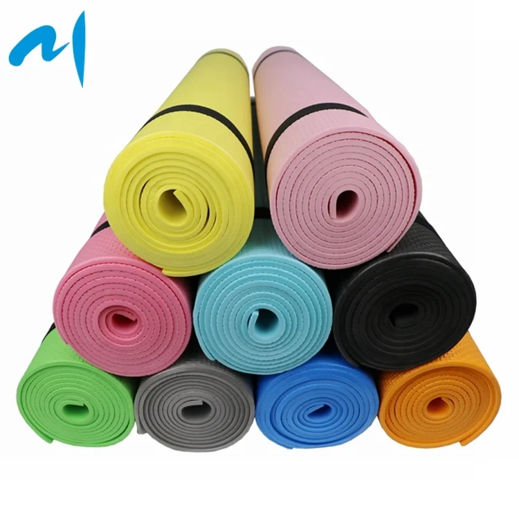 

4mm-10mm Thick Cheap EVA Foam Yoga Mat For Fitness Pilates Gymnastics Non Toxic Yoga Mat, Blue, pink, black, yellow, purple, green,orange, grey