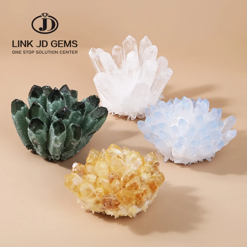 

Various Color Natural Quartz Crystal Cluster Healing Mineral Specimen Home Decoration DIY Handicraft Accessories Wholesale