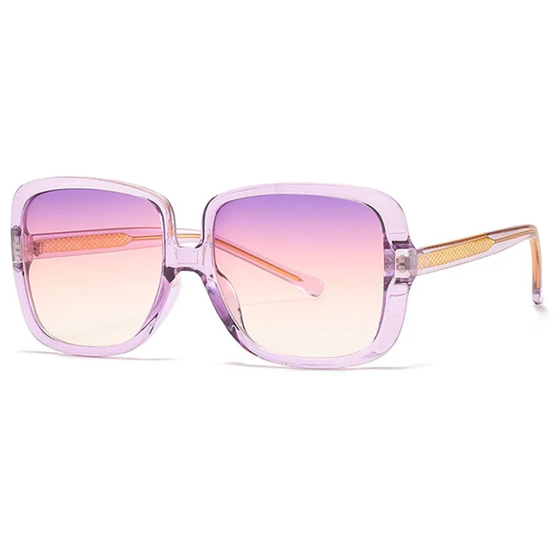 

2021 New Design  Transparent Sunglasses Women Square Oversized Sunglasses