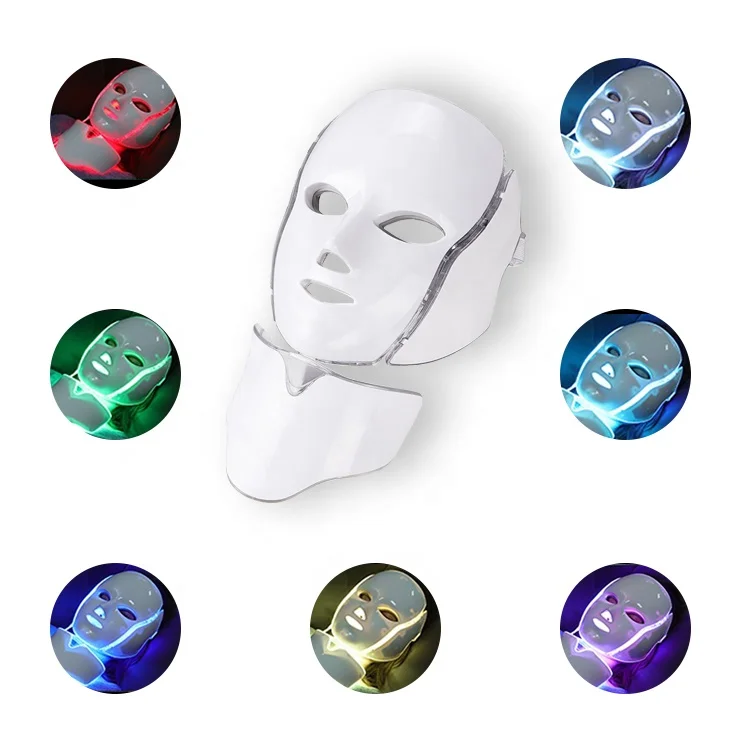 

Wholesale PDT Mask Beauty Instrument Make Skin more Translucent and White Therapy Facial Mask 7 Colors LED Face Mask