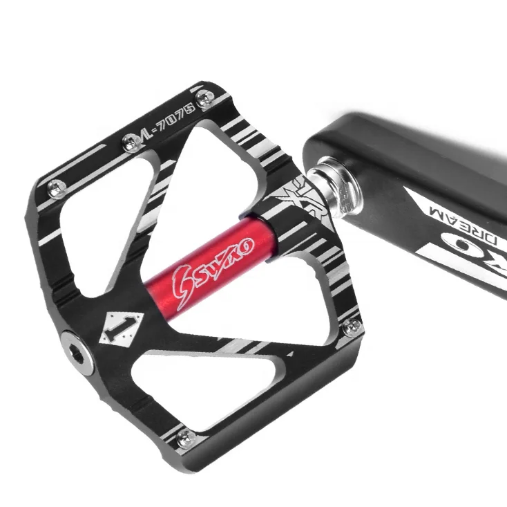 

Custom Mountain Road Big Surface Bicycle Parts Aluminum alloy bicycle pedal, Black,red,purple