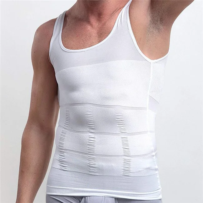 Free Sample Men's Body Shaper Slimming Shirt Tummy Waist Vest Lose Weight Shirt