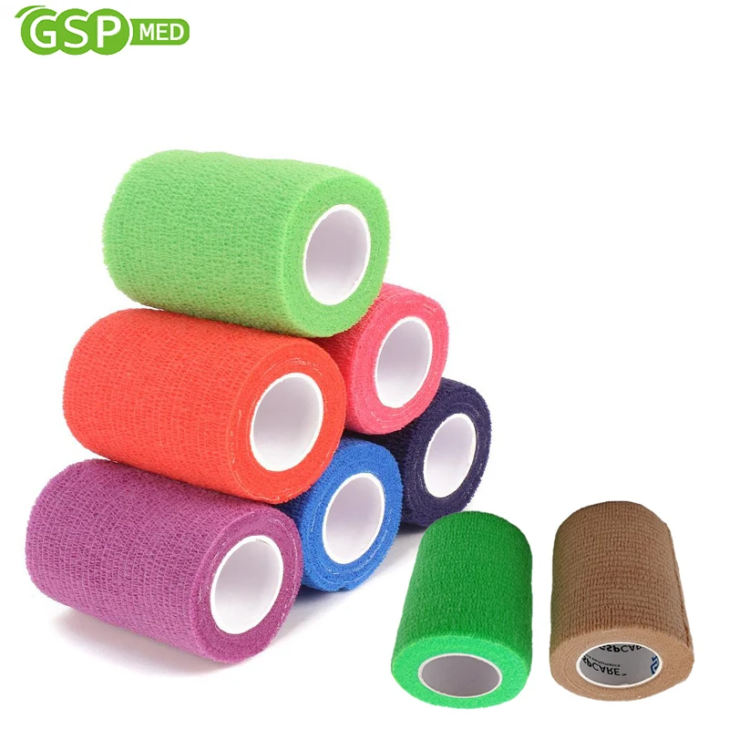 

Russia Medical supplier 2' *4.5M Colored Self-Adhesive Non-Woven Cohesive Compress Adhesive Elastic Bandage