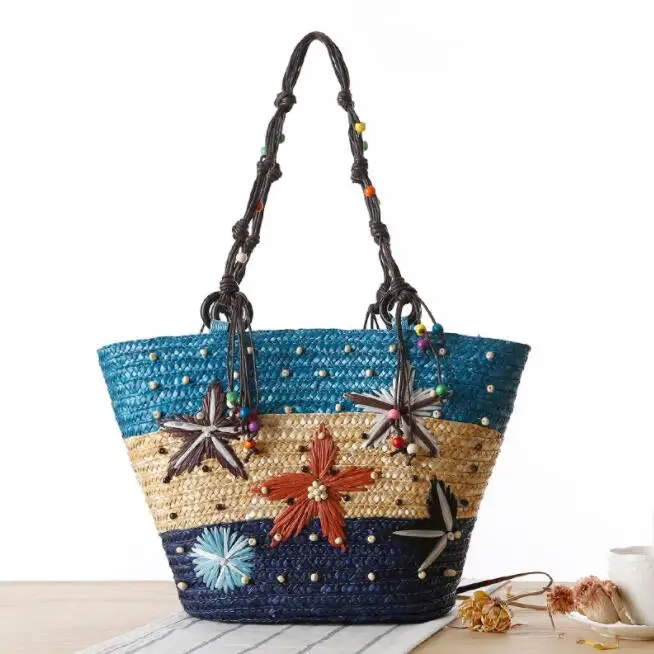 

Summer Straw Bag For Women Woven Handmade Handbag Large Capacity Lady Tote Vacation Beach Bag Rattan Bolsas