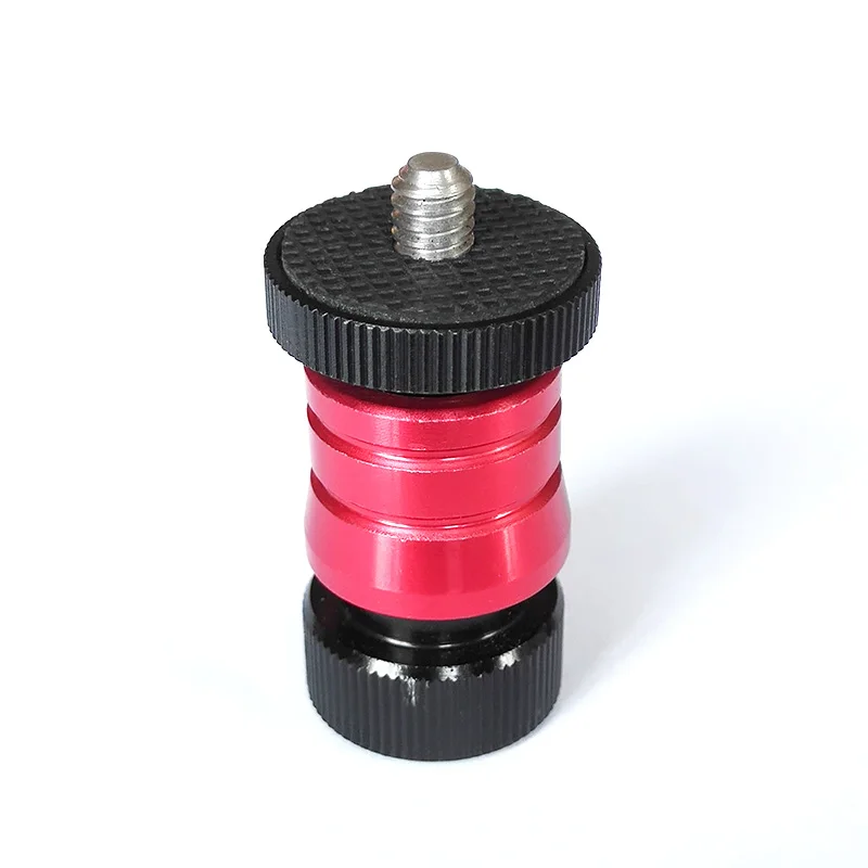 

Aluminum Quick Release Head Camera Hot Shoe adapter Removable Mini Ball head, Black/red