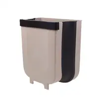 

Folding Waste Bin Kitchen Cabinet Door Hanging Trash Bin Trash Can Wall Mounted Trashcan for Bathroom Toilet Waste Storage