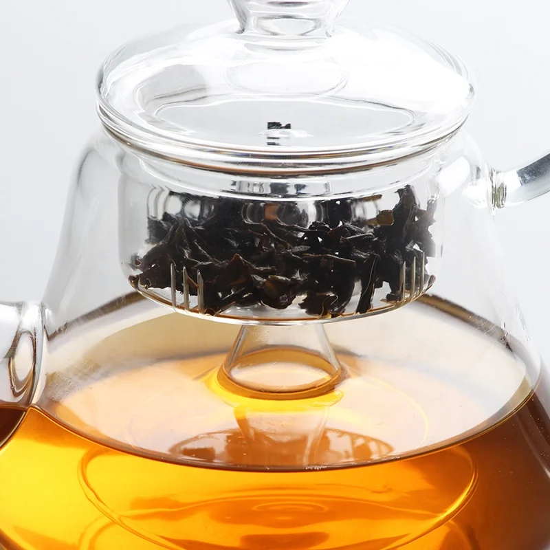 

High quality borosilicate kitchen transparent glass teapot