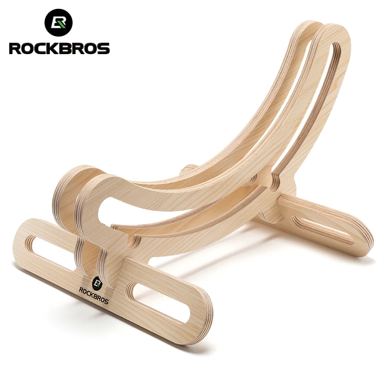 

ROCKBROS Indoor Wooden Bike Front Rear Wheel Parking Rack Detachable Bicycle Rack Wooden Parking