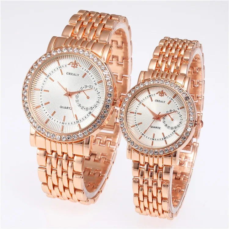 

Professional china supplier rose gold wristwatch men women lover fashion couple watch, Picture shows