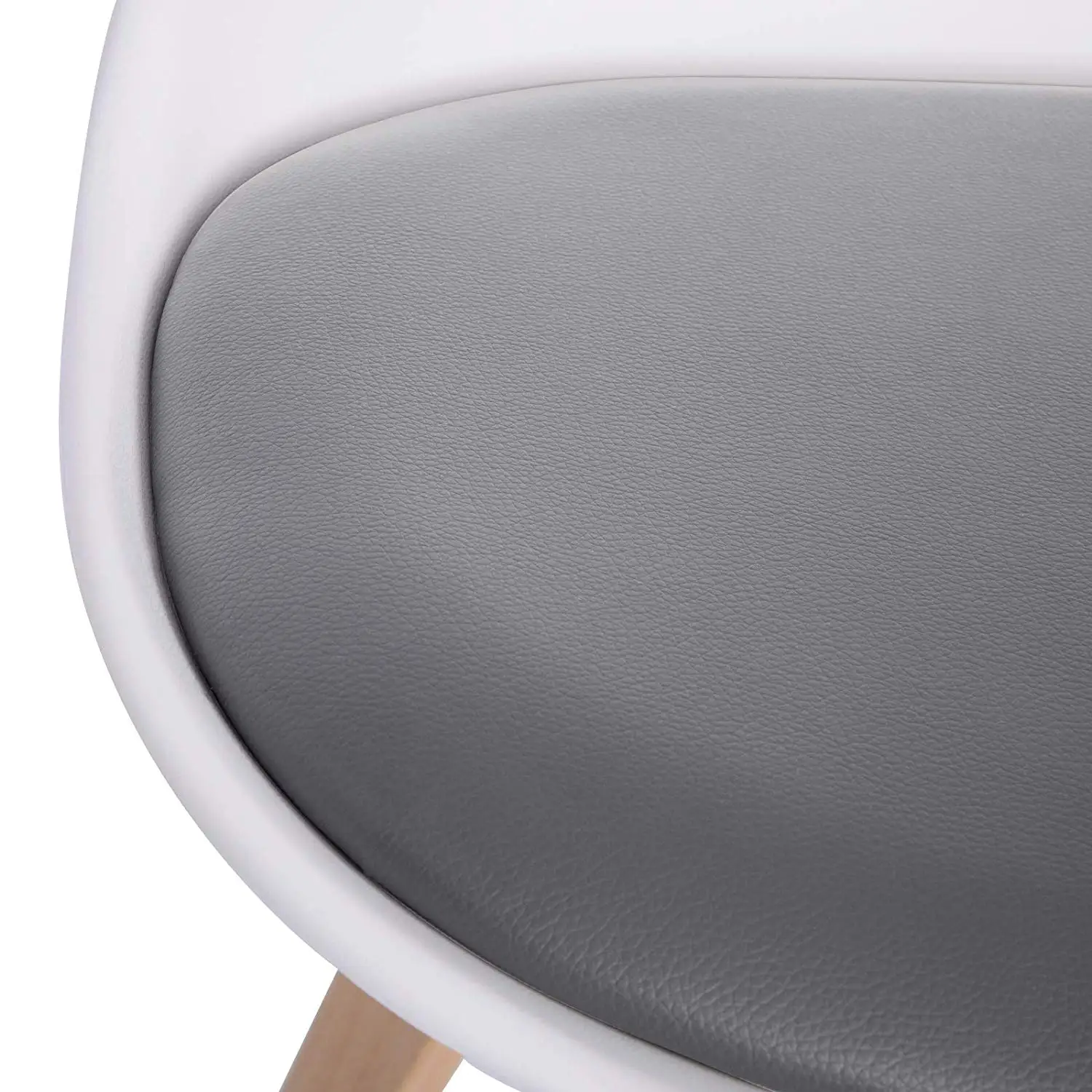 Contemporary Nordic Modern Wooden Legs Dining Plastic Chairs White