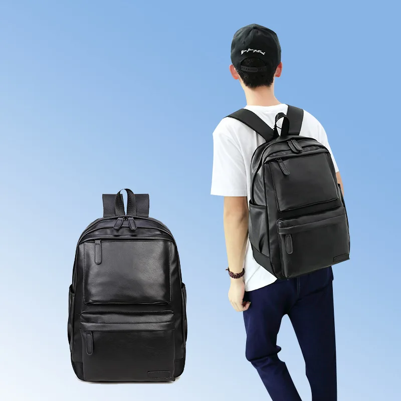 

New style hot selling leisure PU backpack outdoor travel bag for lovers, As picture shows