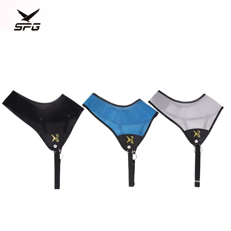 

SPG Shooting Bow Chest Protective Archery Bow and Arrow Adjustable Chest Guard protector, Black blue silver