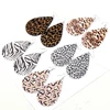 2019 Fashion korean Leopard Wooden Alloy Water drop shape Dangle Earrings For Women Earring Shining Jewelry Wholesale