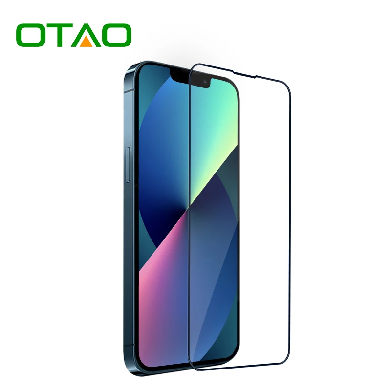 

OTAO OEM Custom Packaging Thin Mobile Screen Protector For Cell Phone Tempered Film Curved Tempered Glass For Iphone 13 12 11 X