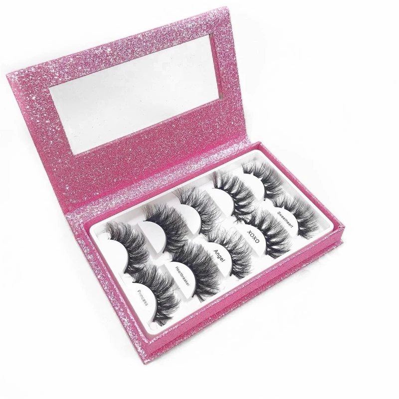 

Free Sample Private Label Full Strip False Eye Lashes Vendor 100% Real 3D 5D 25mm Mink Eyelashes With Custom Packing Box, Natural black