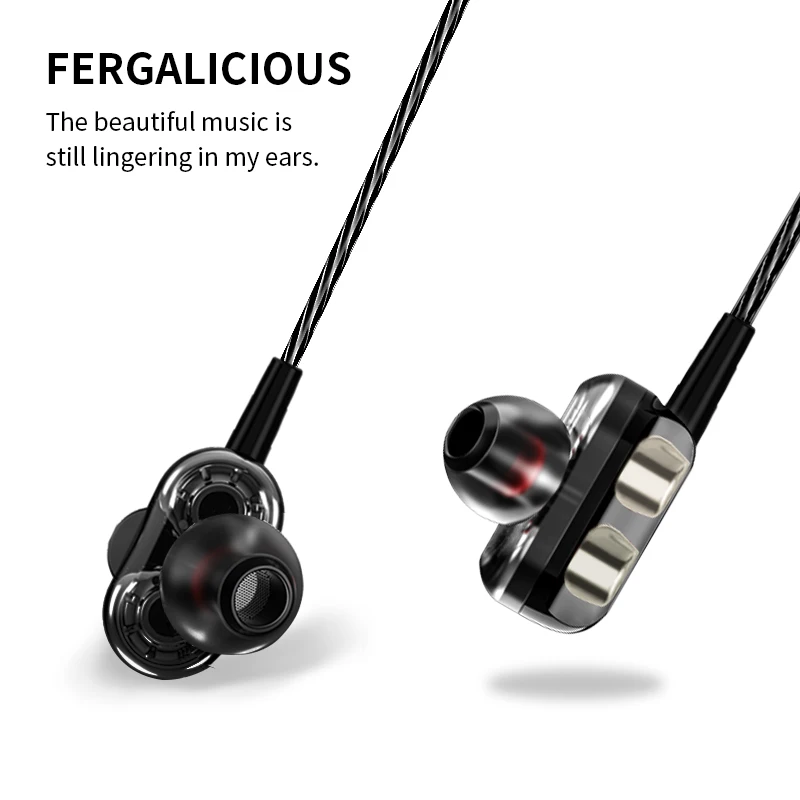 

super sound stereo in-ear 1more dual dynamic driver earphone dual driver, White/black