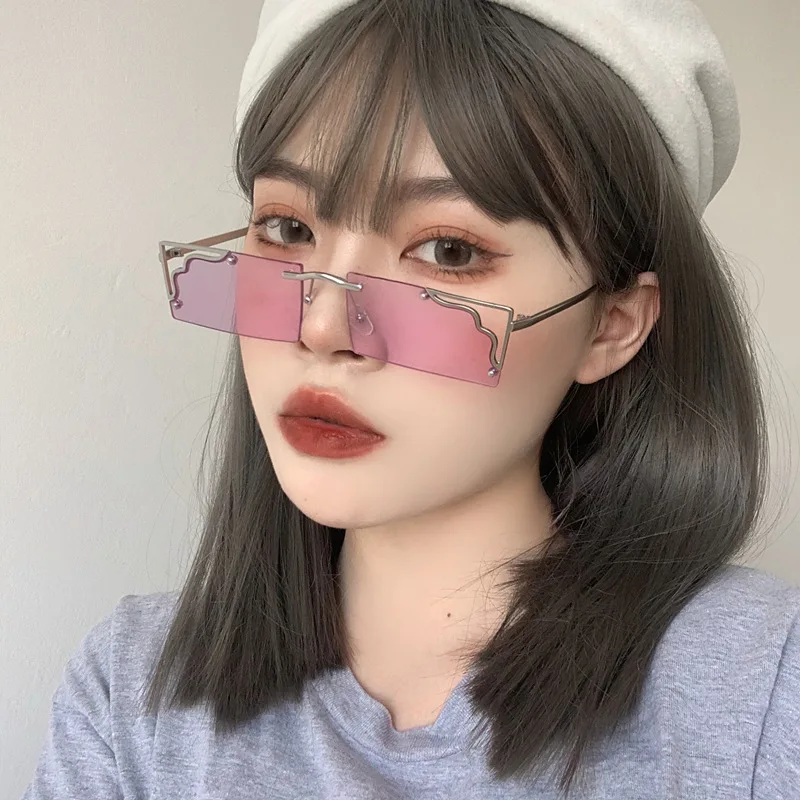 

Women Square shades sunglasses Metal Leg Frame Fashion Hot sale 2021 Sun Glasses, Customized available