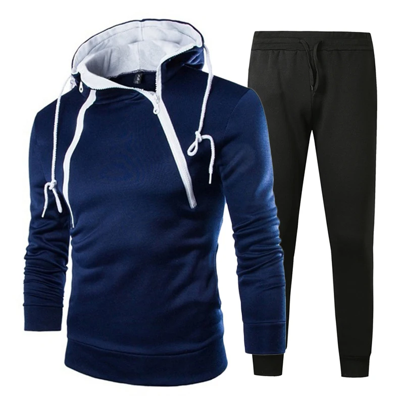 

Adult Fitted Sweat Suit 2 Piece Custom Mens Sport Jogging Suits Plain Tracksuit Sweatsuit Embroidery