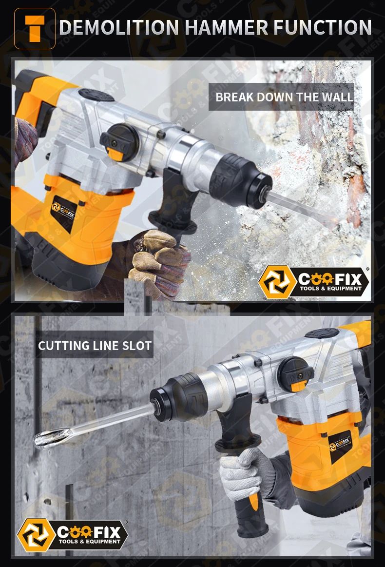 Coofix 1050watts 26mm Sds-plus Heavy Duty Electric Rotary Power Hammer ...