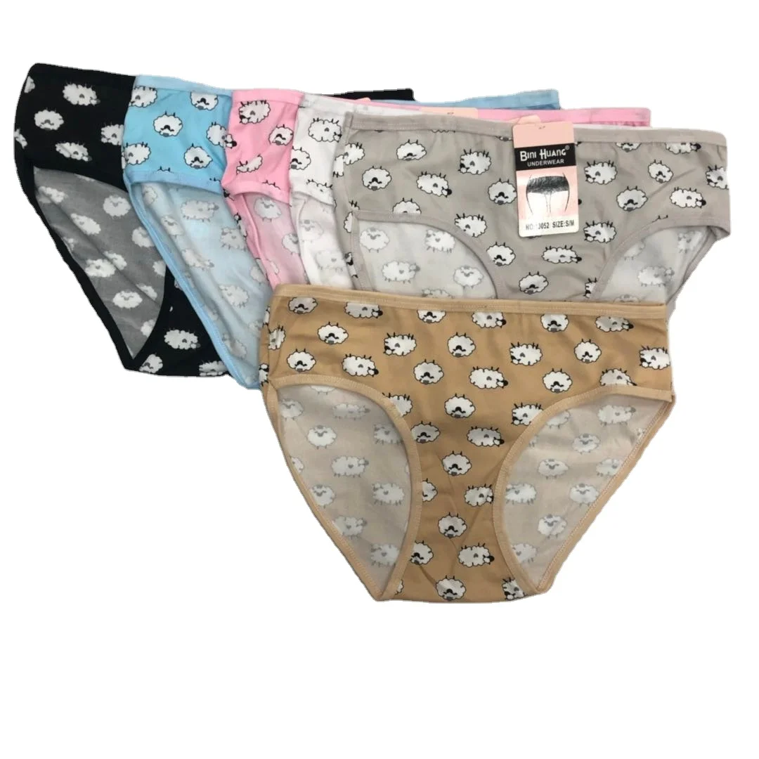 

13052 Wholesale cheap lady's milk silk underpants, Mix picture color