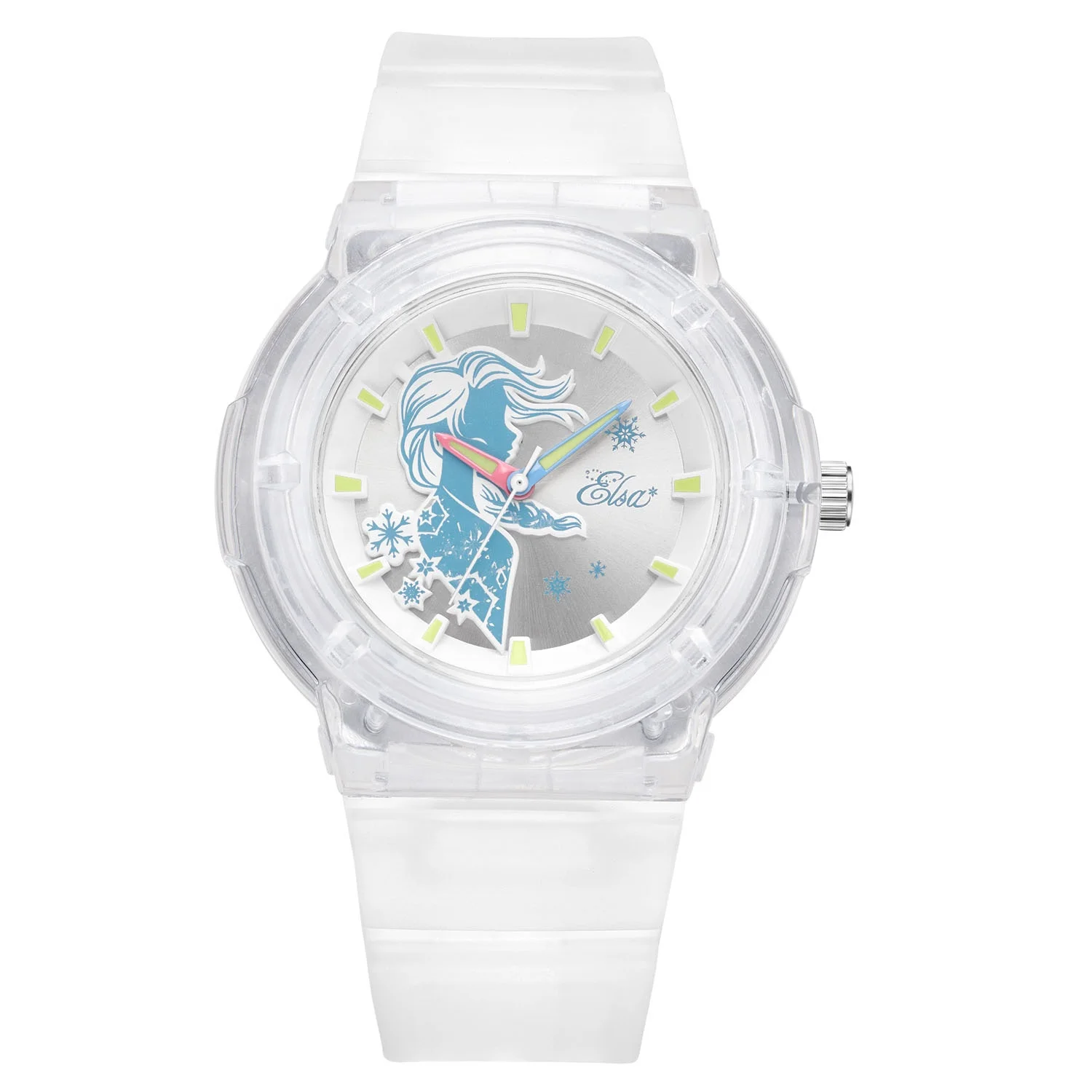 

Frozen Elsa Luminous Hands Water Resistance Plastic Quartz Watch For Girl