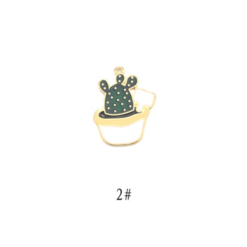 

Alloy cactus enamel pendant DIY cute peach cherry strawberry men and women making gift earrings bag bracelet necklace jewelry