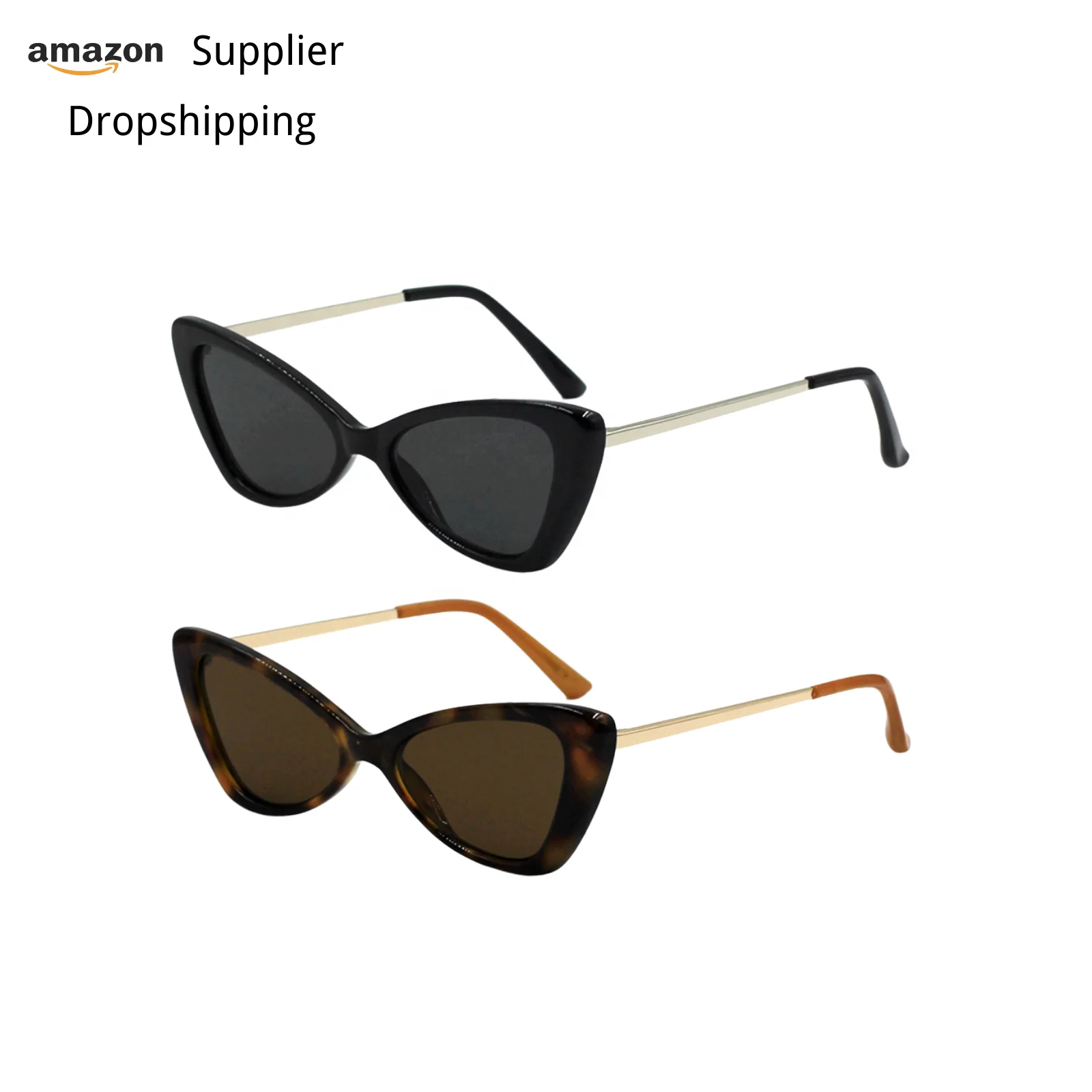 

VIFF Eyewear HP19948 Fashion Women Sun Glasses River Tortoiseshell Frame Triangle Cat Eye Sunglasses