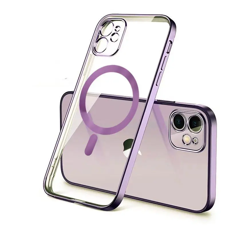 

TPU Electroplated Magnetic Suction Wireless Sleeve for IP Mobile Phone Shell