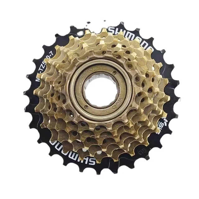 

Hot Product Cycle Freewheel Road Bike 14 28T Cassette 7 Speed MTB Freewheel, Gold