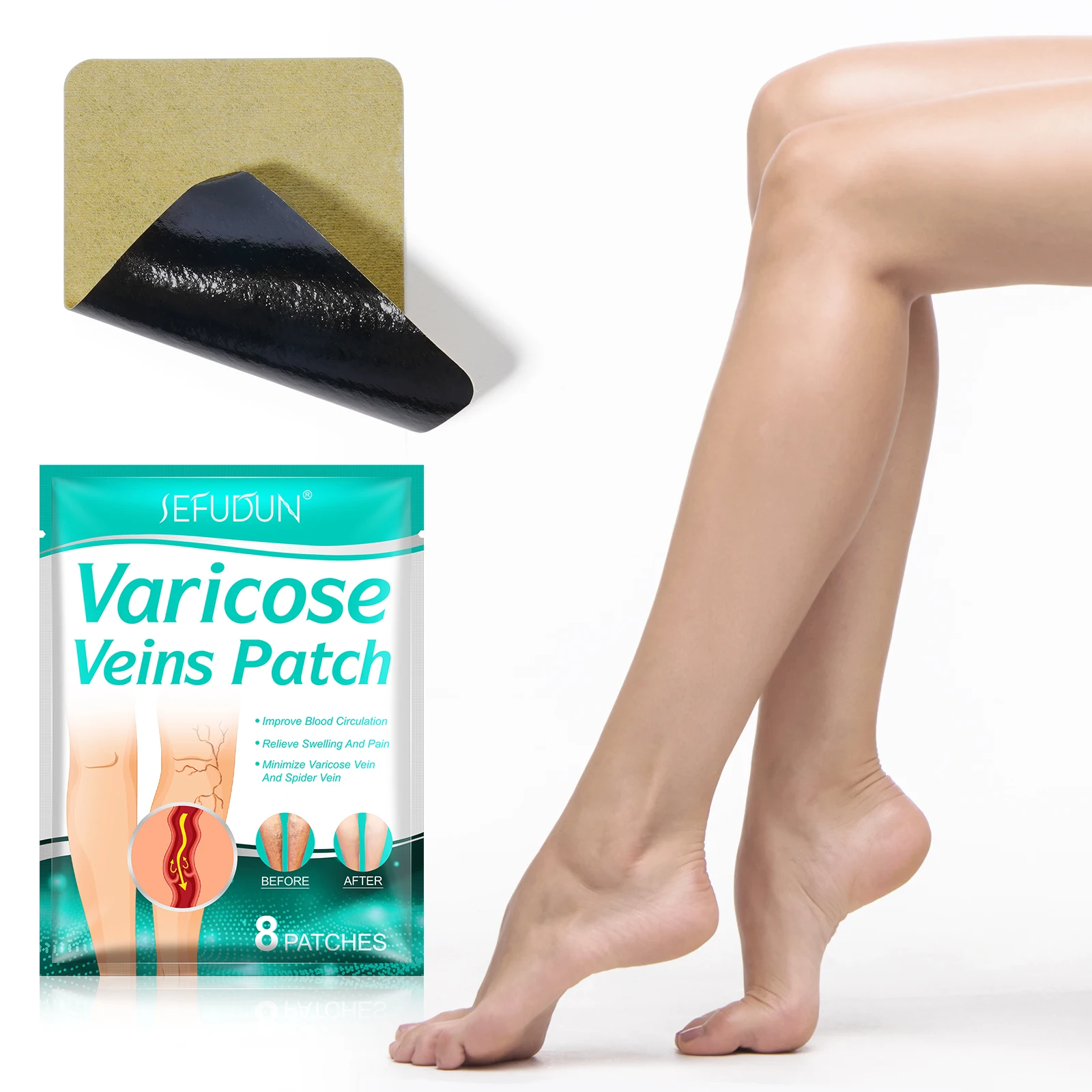 

Wholesale Private Label Chinese Herbal Health Care Varicose Veins Patch Improve Blood Circulation Relieve Swelling And Pain