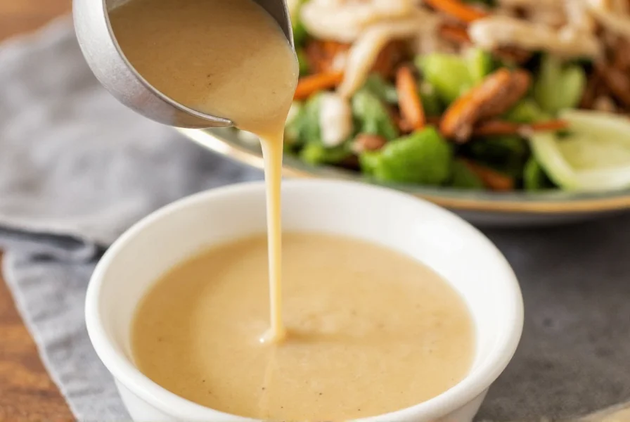Step-by-step preparation of homemade sesame ginger dressing showing fresh ingredients in glass bowls with bamboo utensils