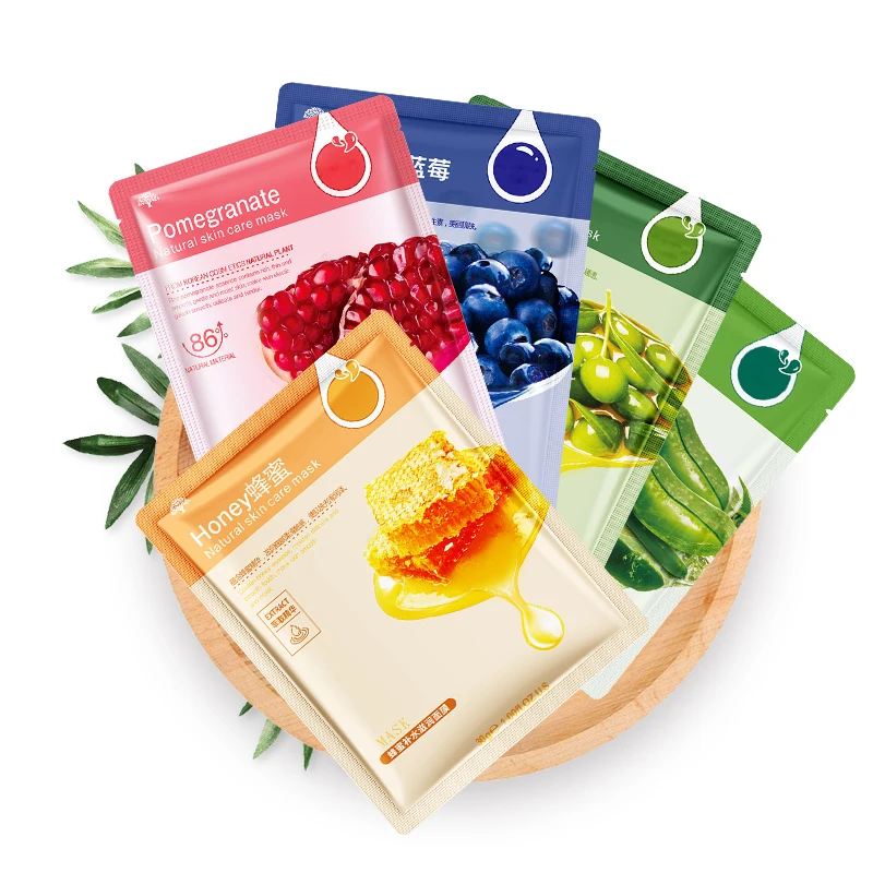 

Custom Private Label Daily Soothing Organic Moisturizing Fruit Sheet Beauty Face Facial Mask