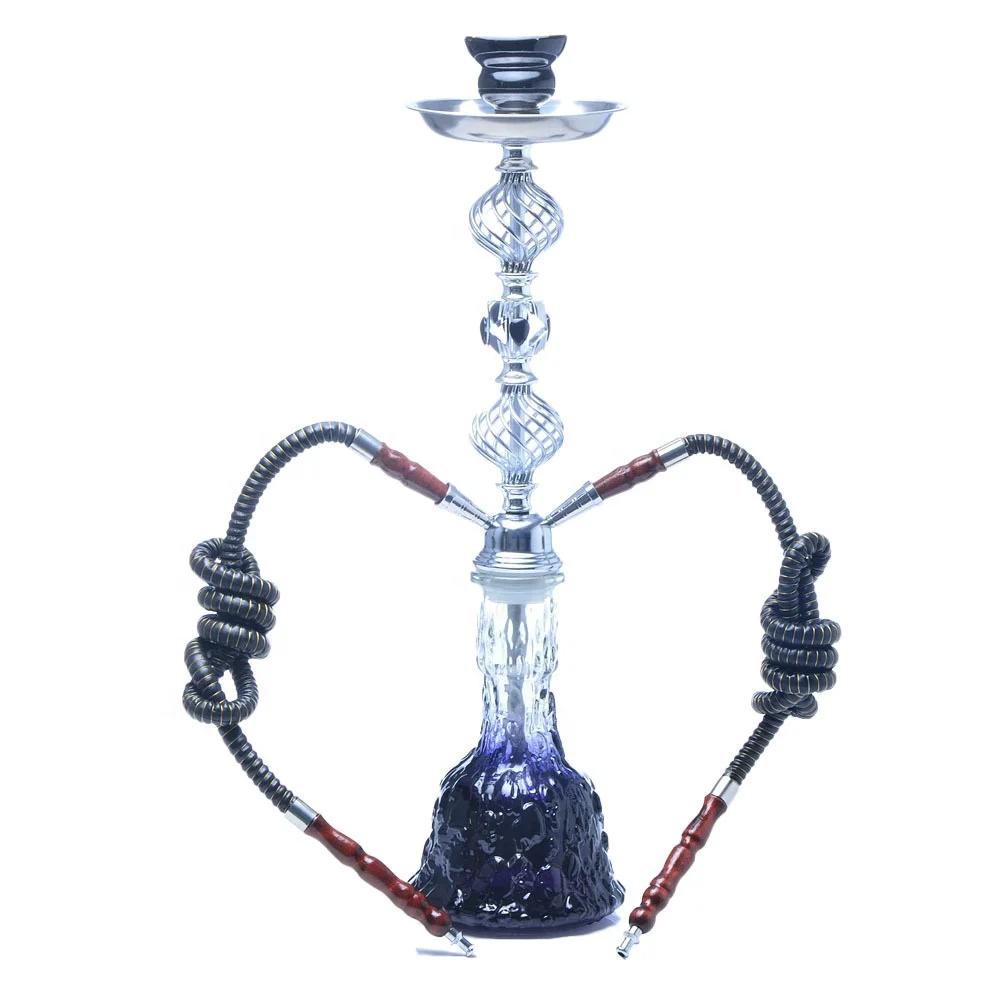 

Arabic Hookah Finished Product Hookah Set Glass Shisha Hookah Double Hoses Chicha Customized, Shown