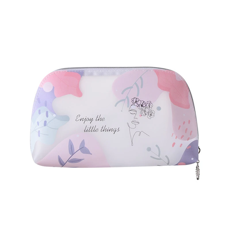 

Hot Selling High quality Simple Design Pattern Waterproof Makeup bag TPU Cosmetic Pouch Bruch Storage Bags, Solid