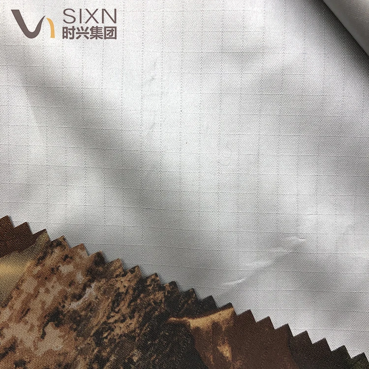 210t Polyester Fireproof Taffeta Ripstop 0.5 Silver Wp 800mm Flame