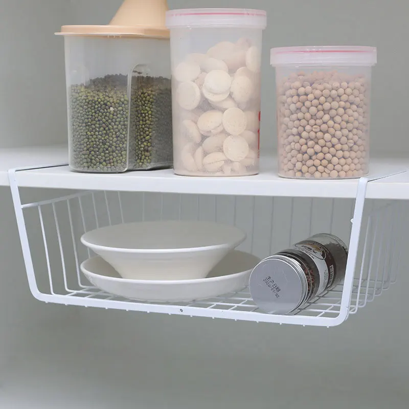 

Holmine Cabinet hanging basket rack metal supplies multi-function kitchen racks embedded hanging storage basket holders