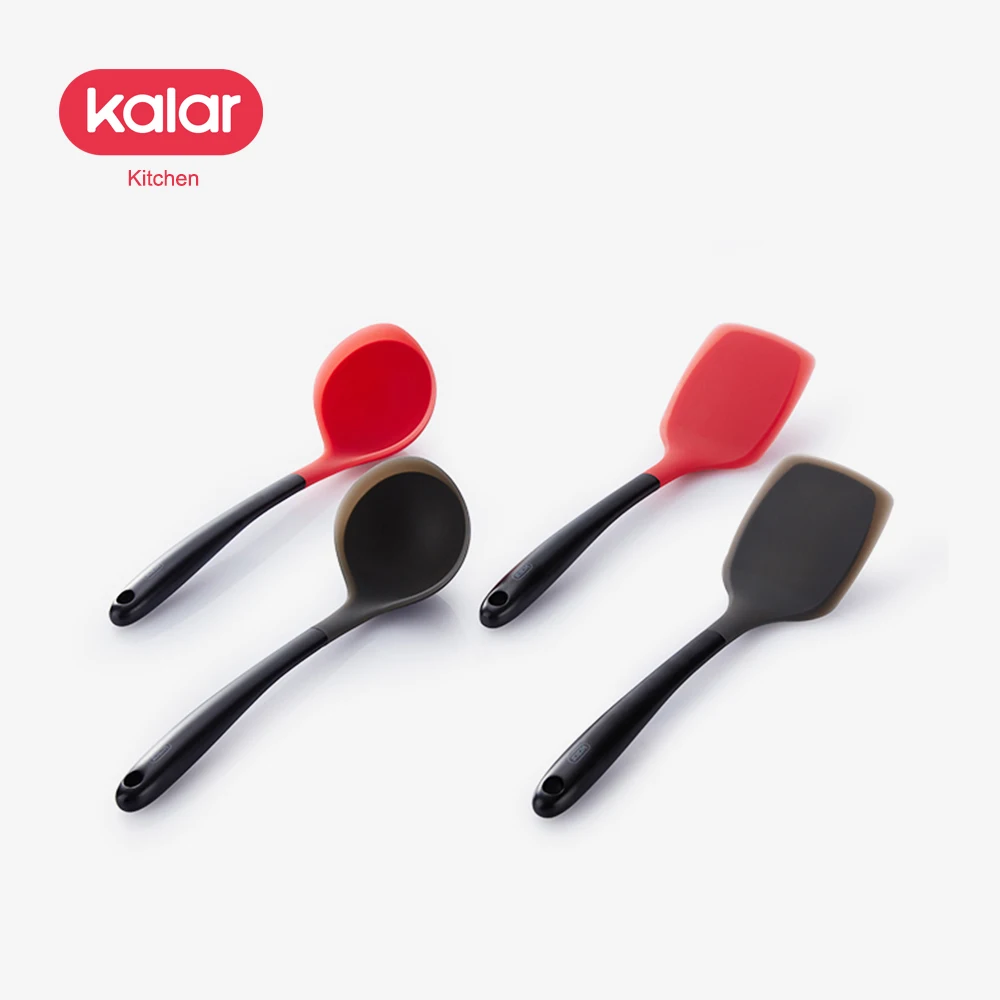 
Stainless steel handle Silicone soup ladle and turner kitchen utensils set of 2 