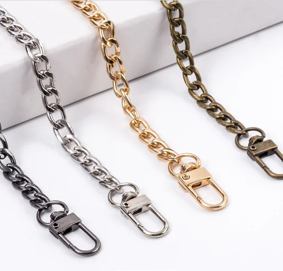 

120cm Bag Chain Strap Shoulder Bag Strap Hardware Handbag Accessories Metal Bag Chain, Gunblack,light gold,silver,bronze