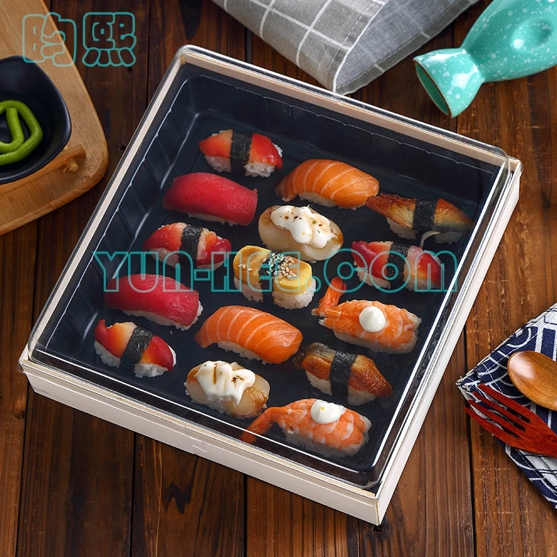 
Disposable Wood Box with Lid for Fruit 