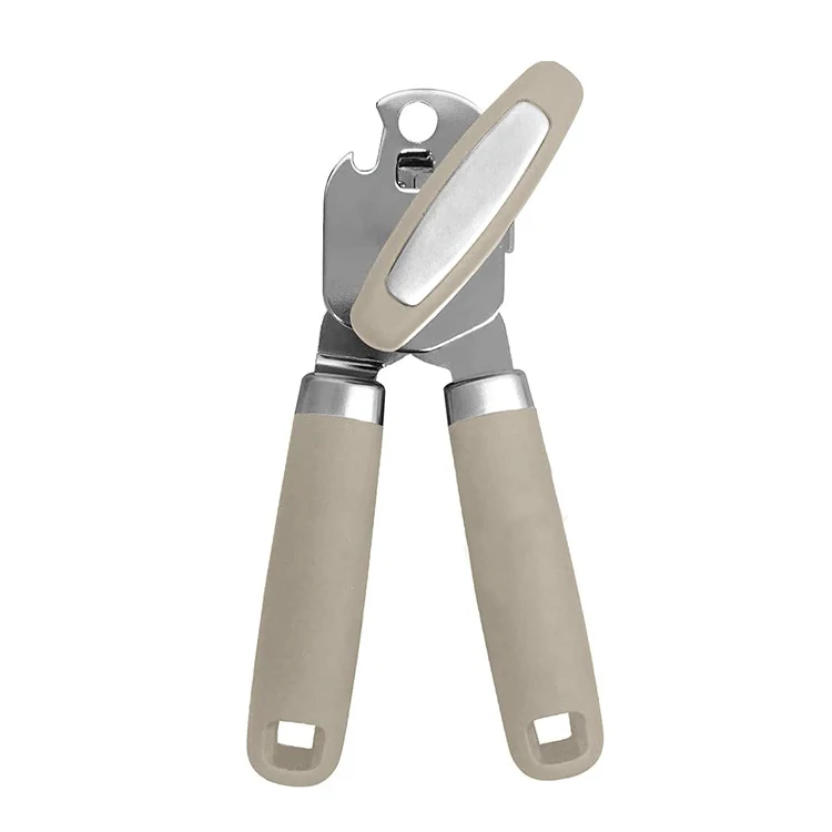 

Custom Stainless Steel Jar Opening Oversized Sharp Cutting Wheel Handheld Strong Manual Can Opener With Bottle Opener, Custom color