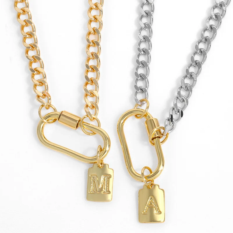 

New Fashion Design 26 Letter Pendant Necklace Hip Hop Necklace Hiphop Necklace
