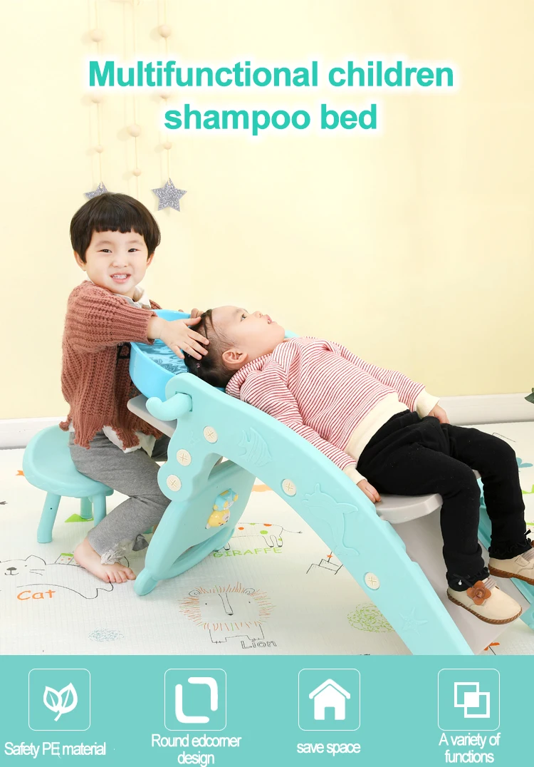 Feelkids Hot Sale Durable Eco-Friendly Reclining Adjustable Plastic Shampoo Chairs for Kids Living Room Use manufacture