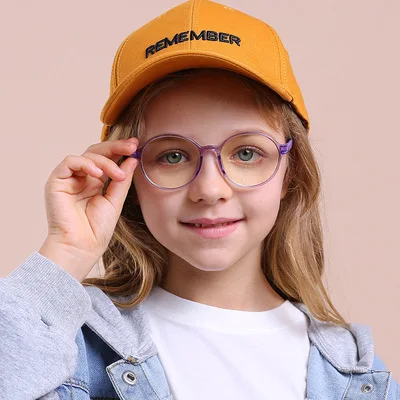 

2021 New Fashion TR 90 Candy Colorful Kids Blue Light Blocking Glasses Eyeglasses Frames For Boys and Girls