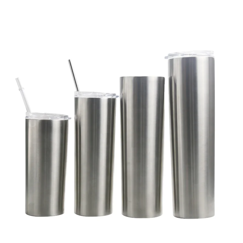 

US Local Warehouse Lowest Stainless Steel Tumblers Cups Curved Tumblers Water Bottles Sublimation Blanks Tumblers Fast Ship, Sliver