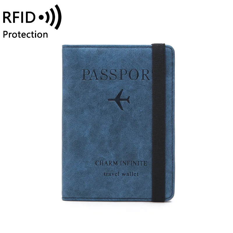 

Travel Document Organizer Holder Men RFID Blocking Passport Wallet Holder, Customized