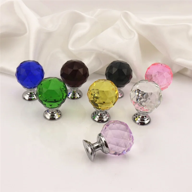 
wholesales Cheap Price Crystal Knobs Crystal Furniture Knobs Crystal Glass Cabinet Handles/door glass handle for home decoration 