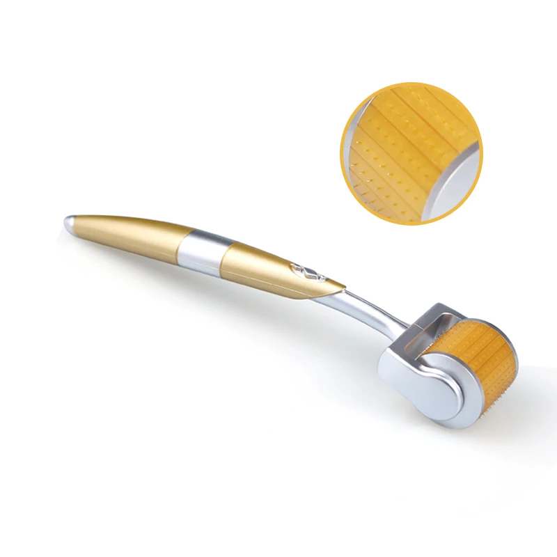 

High Quality Facial Micro needles Filler for Face System Dermaroller Titanium Microneedle Derma Roller, Gold