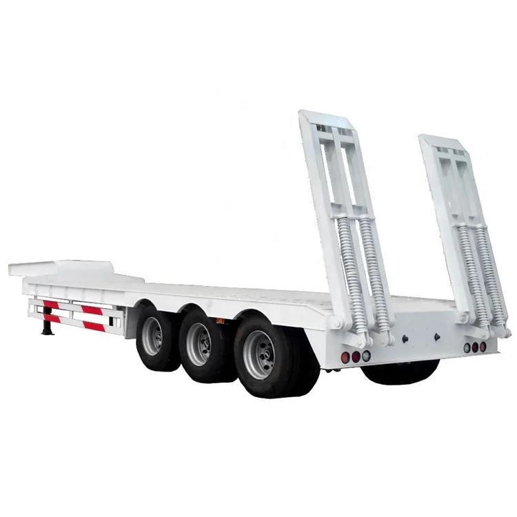 

2 axles 3axle 35tons-100tons loader capacity gooseneck low bed trailer low bed semi truck trailer, Customers optional