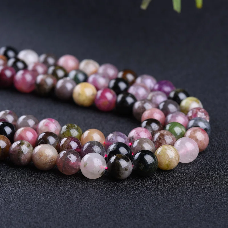 

Tourmaline Gemstone Wholesale High Quality Polished Loose Round Beads Rainbow Tourmaline